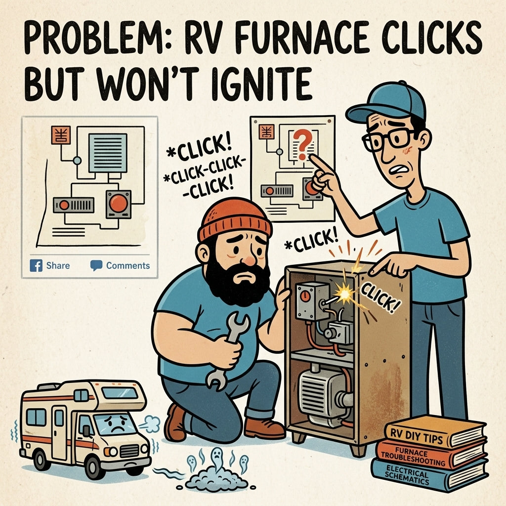 RV Furnace Clicks But Won't Ignite: Causes, Fixes, and When to Replace Parts