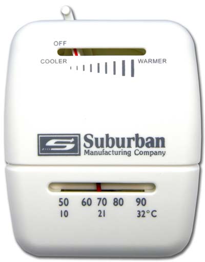 Suburban 161154 RV Furnace Thermostat – 2-Wire Heat Only (12V)