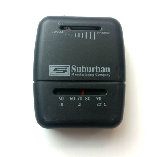 Suburban 161210 Wall Thermostat – Heat Only, Mechanical, Black