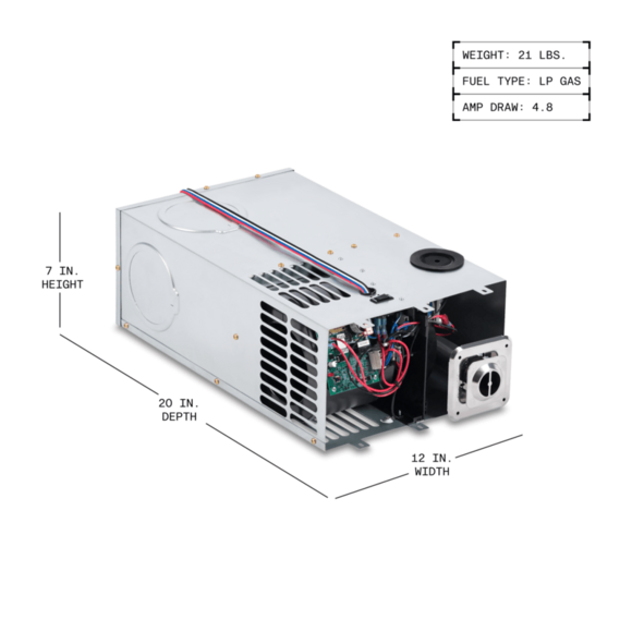 Dometic™ DFSDH20111 RV Furnace – 18,000 BTU – LP Gas / Electric – 12V DC