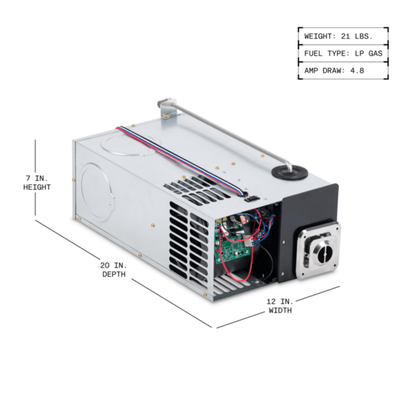 Dometic™ DFSDH20121 RV Furnace – 20,000 BTU – LP Gas – 12V DC