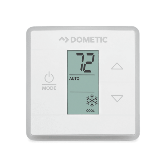 Dometic 3316250.700 Single Zone RV Thermostat – Cool/Furnace/Heat Pump – Polar White